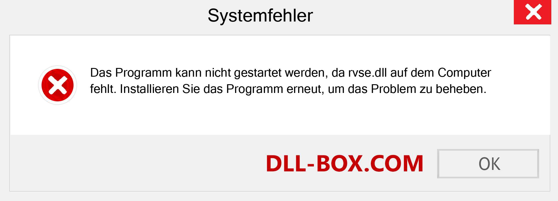 rvse.dll-Datei fehlt?. Download für Windows 7, 8, 10 - Fix rvse dll Missing Error unter Windows, Fotos, Bildern